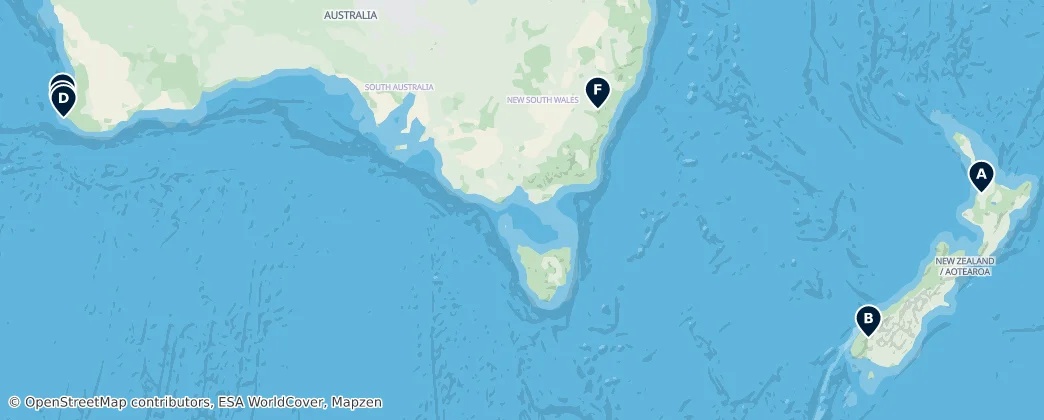 Map of Oceanië
