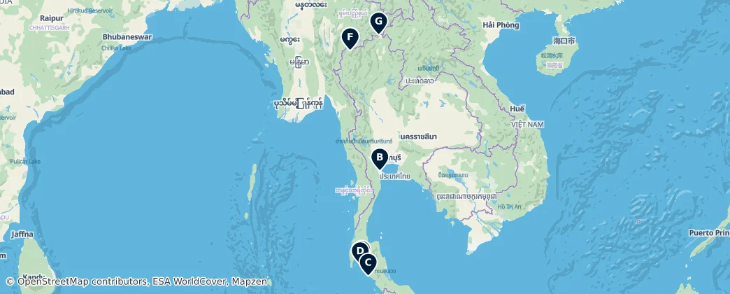 Map of Thailand