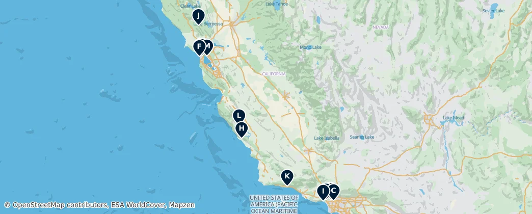 Map of Californië
