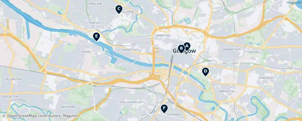 Map of Glasgow