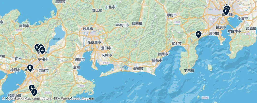 Map of Honshu