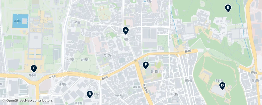 Map of Jongno
