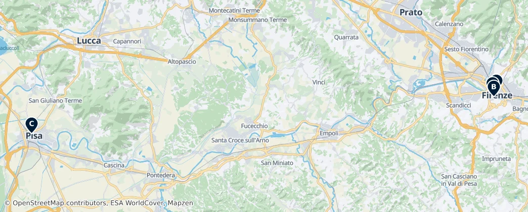 Map of Toscane