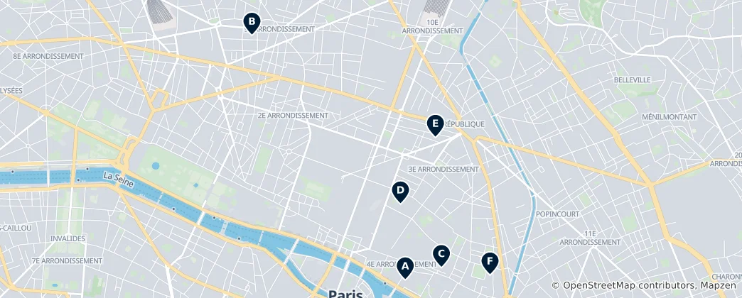 Map of Frankrijk