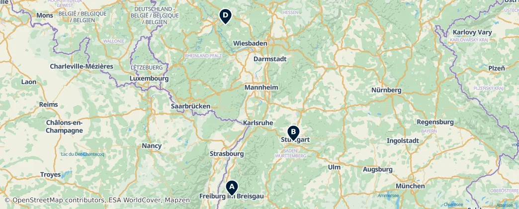 Map of Duitsland