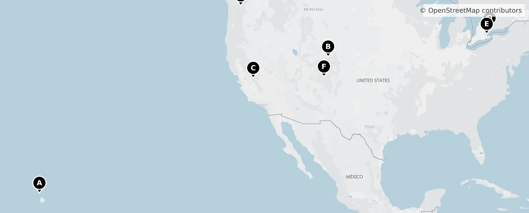 Map of Noord-Amerika