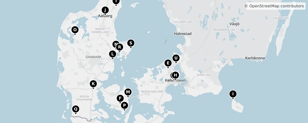 Map of Denemarken