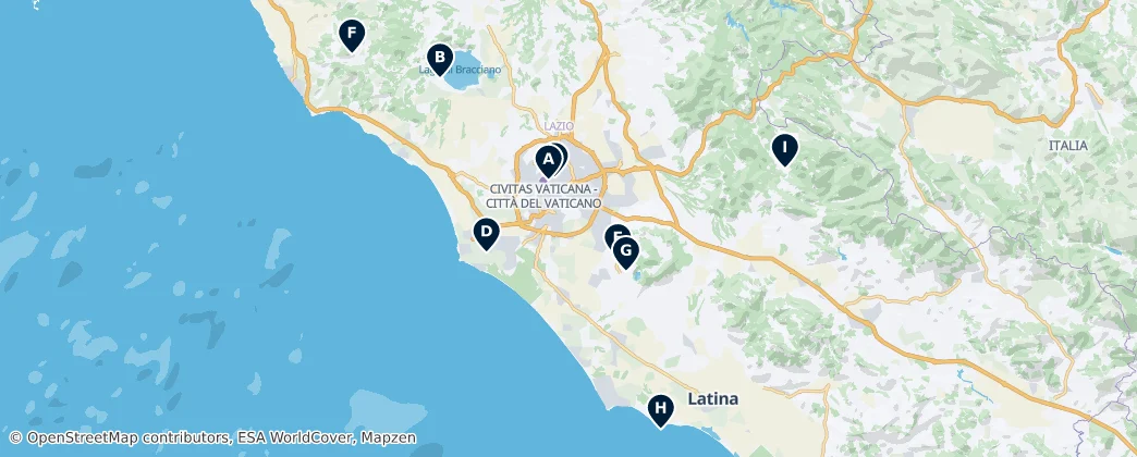 Map of Rome Hoofdstad