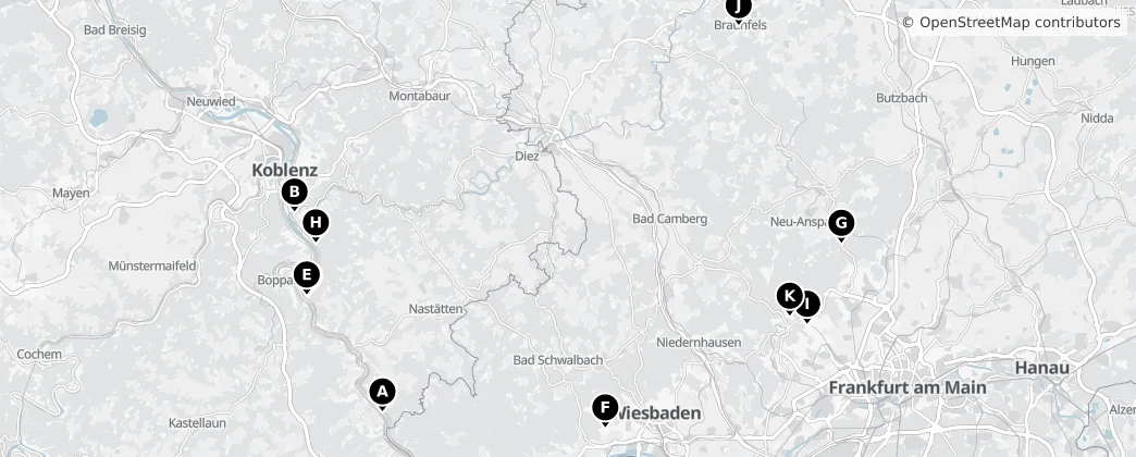 Map of Taunus