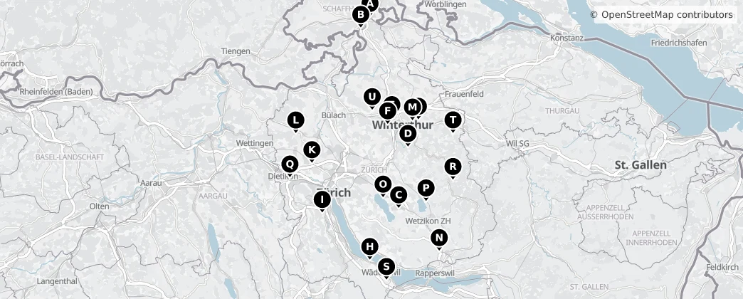 Map of Zürich