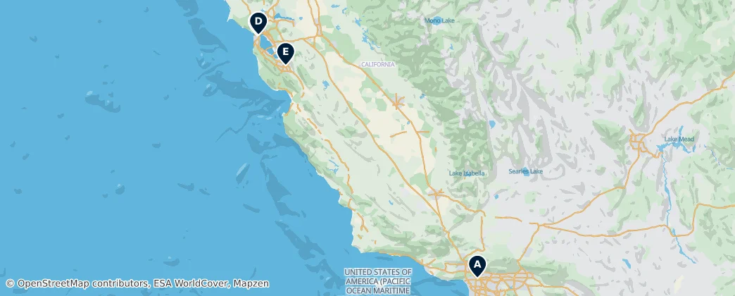 Map of Californië