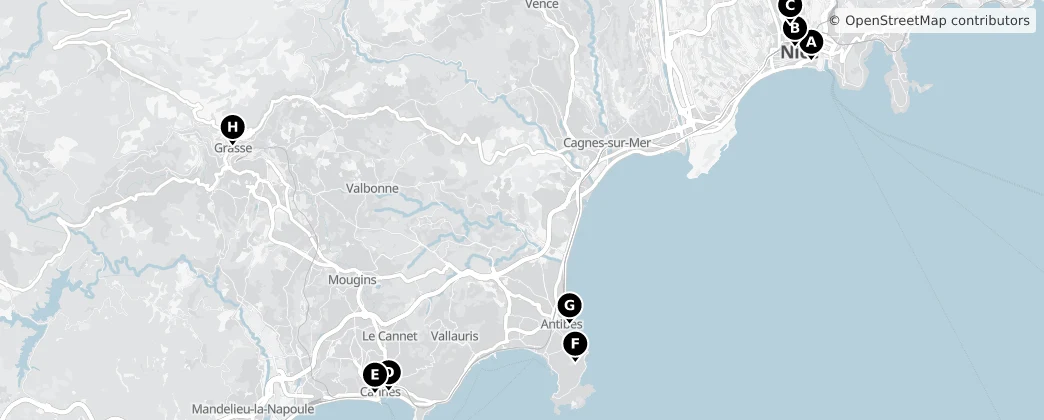 Map of Alpes-Maritimes