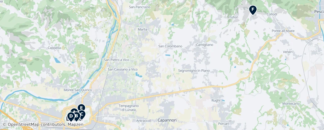 Map of Lucca