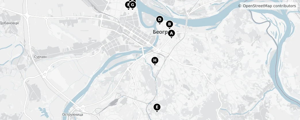 Map of Belgrado