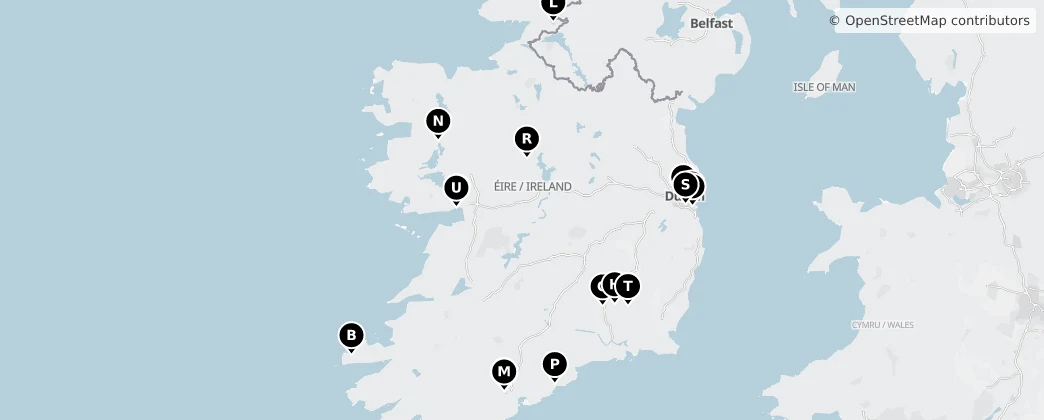 Map of Ierland