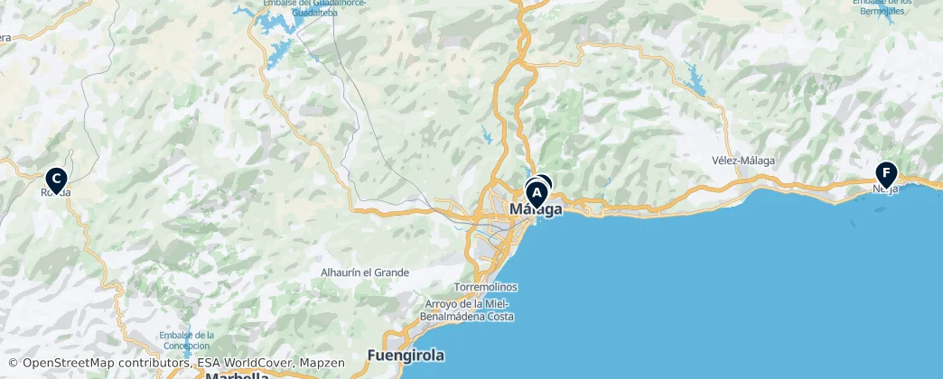 Map of Málaga