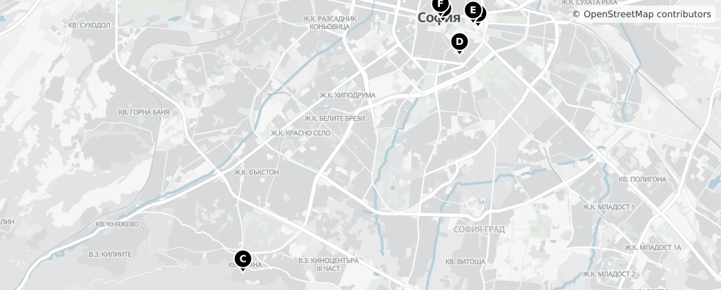 Map of Sofia City Province