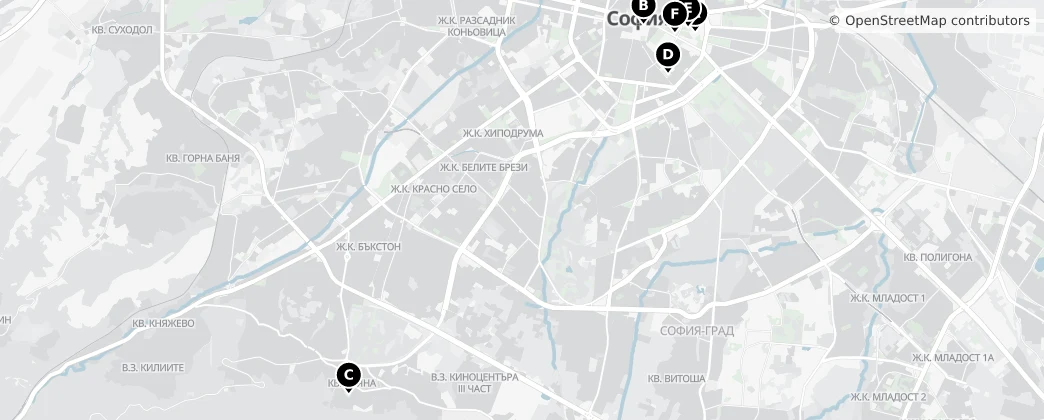 Map of Sofia