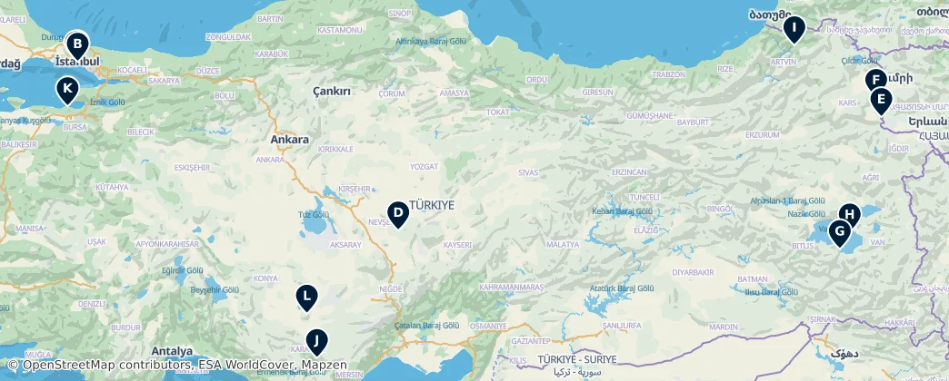 Map of Turkije