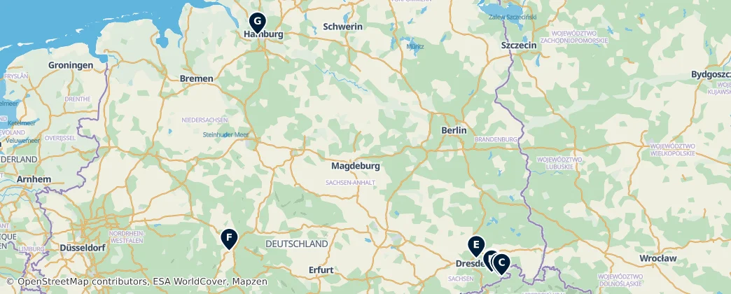 Map of Duitsland