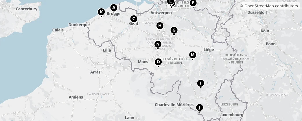 Map of België