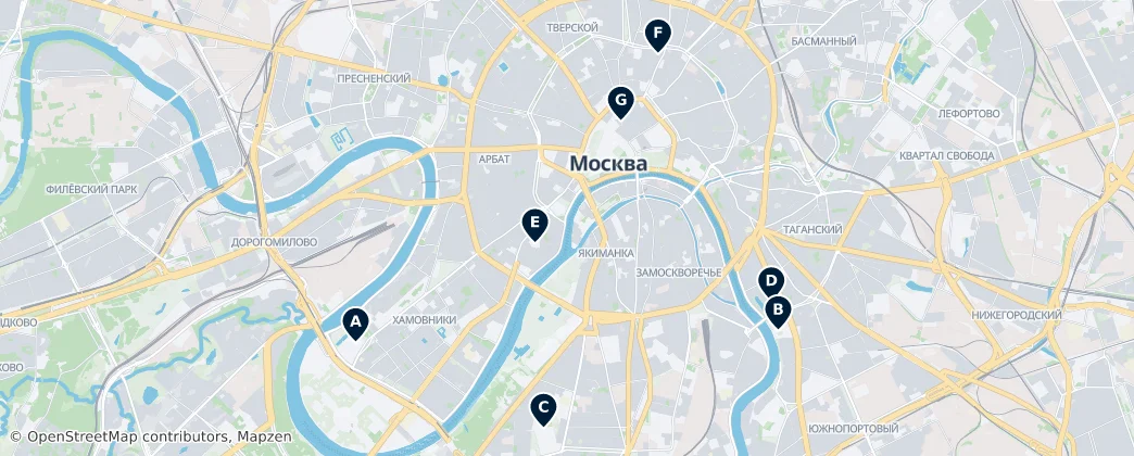 Map of Moskou