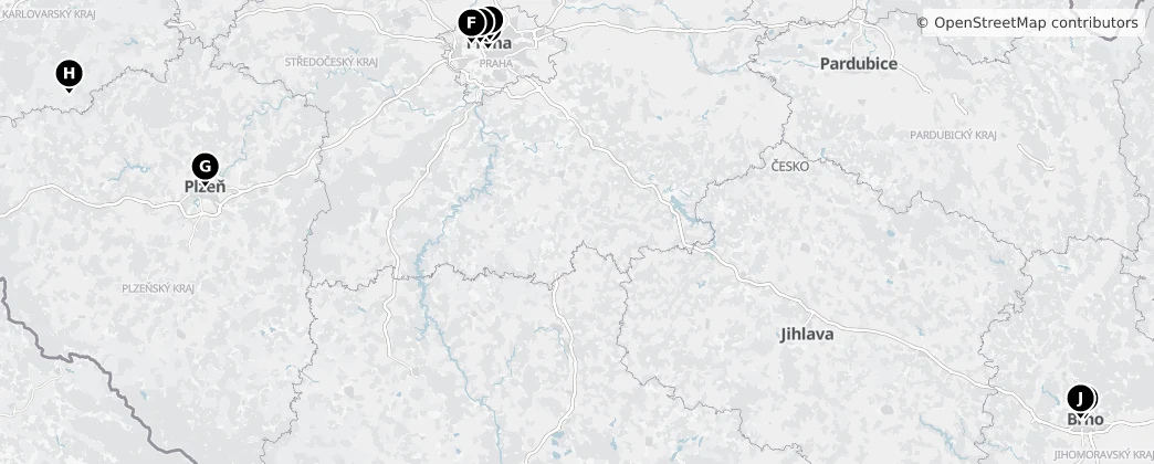 Map of Tsjechië
