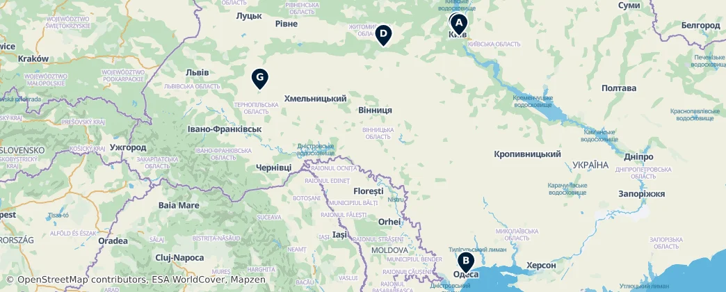 Map of Oekraïne
