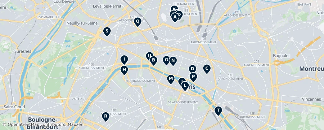 Map of Parijs