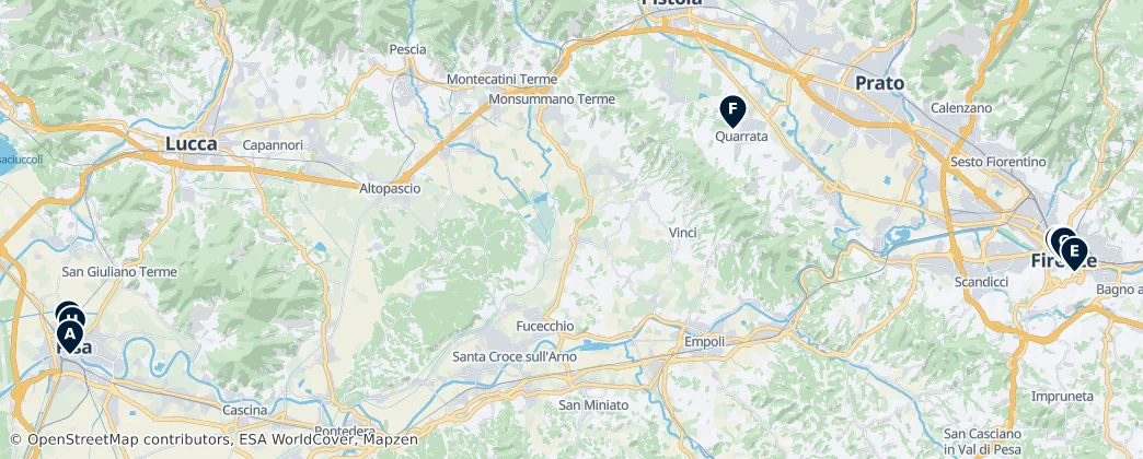 Map of Toscane