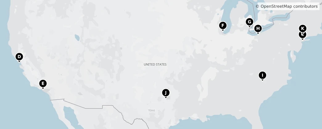 Map of Noord-Amerika