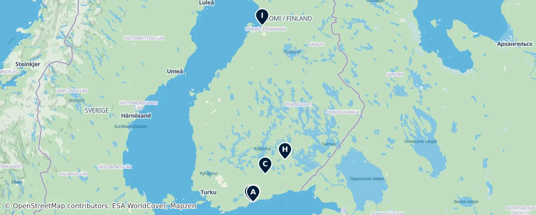 Map of Finland