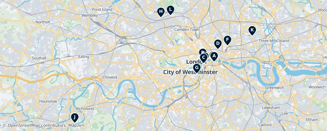 Map of Londen