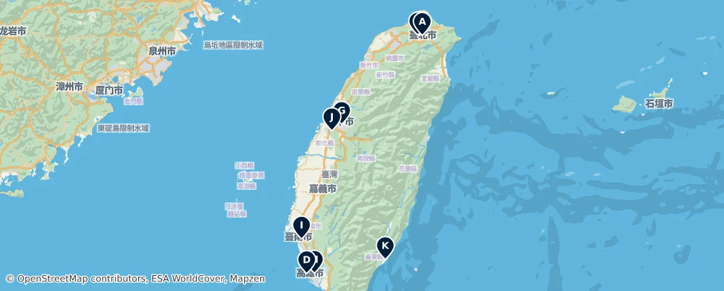 Map of Taiwan