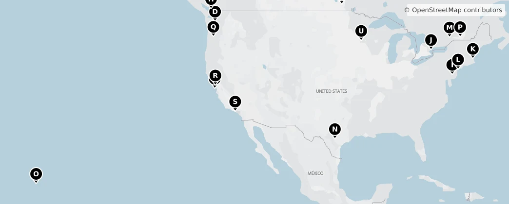Map of Noord-Amerika