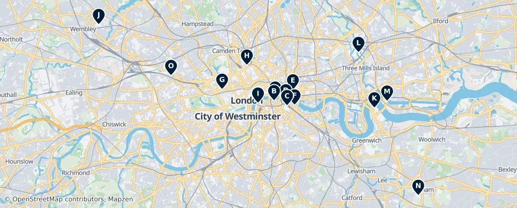 Map of Londen