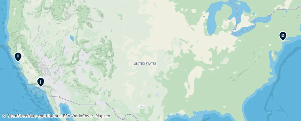 Map of Verenigde Staten van Amerika