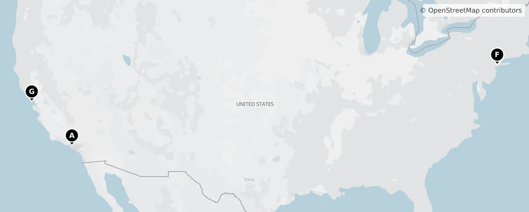 Map of Noord-Amerika