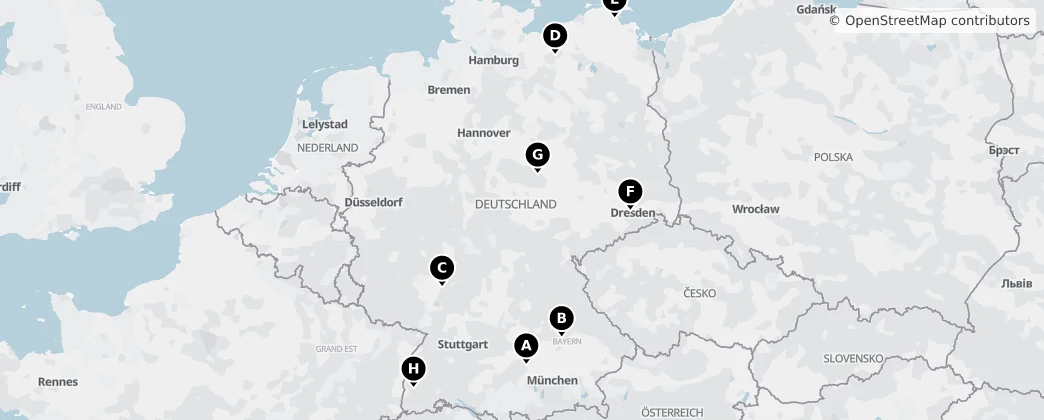 Map of Duitsland