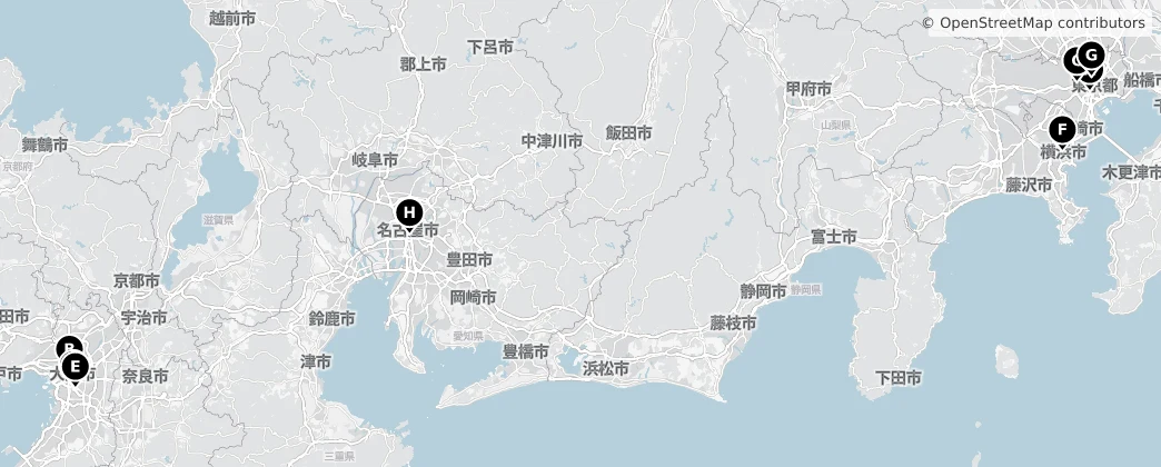 Map of Honshu