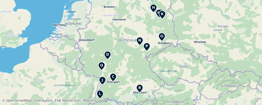 Map of Duitsland