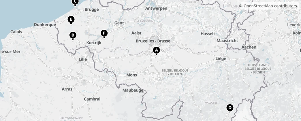 Map of België