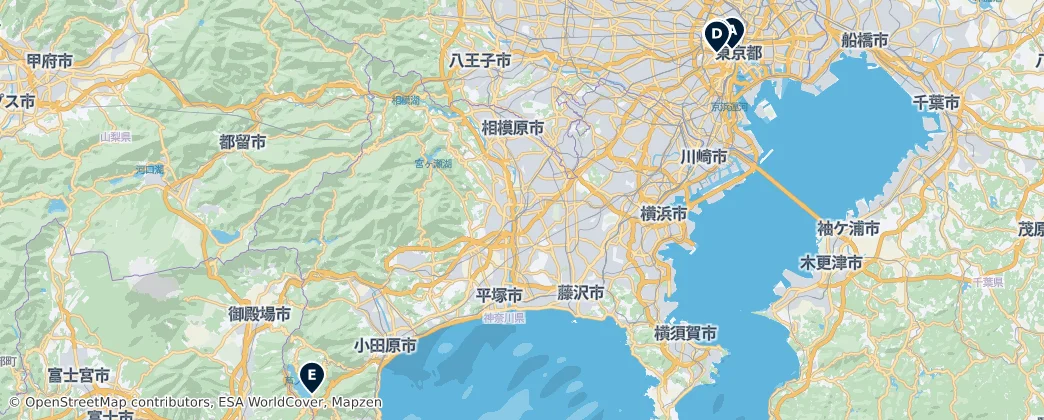 Map of Tokio