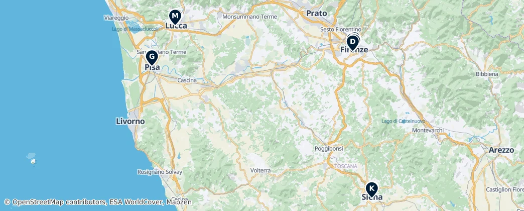 Map of Toscane
