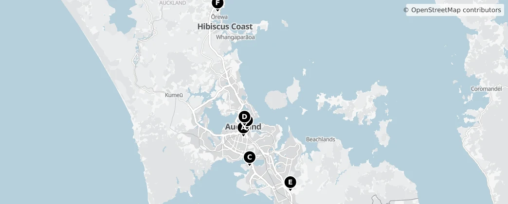 Map of Auckland