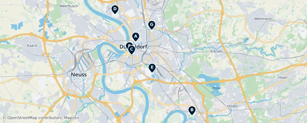 Map of Düsseldorf