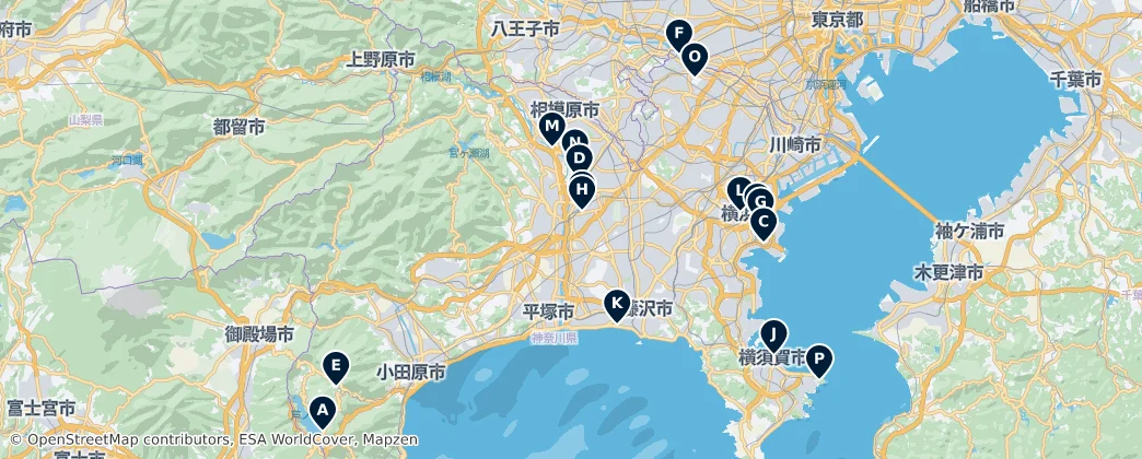 Map of Kanagawa