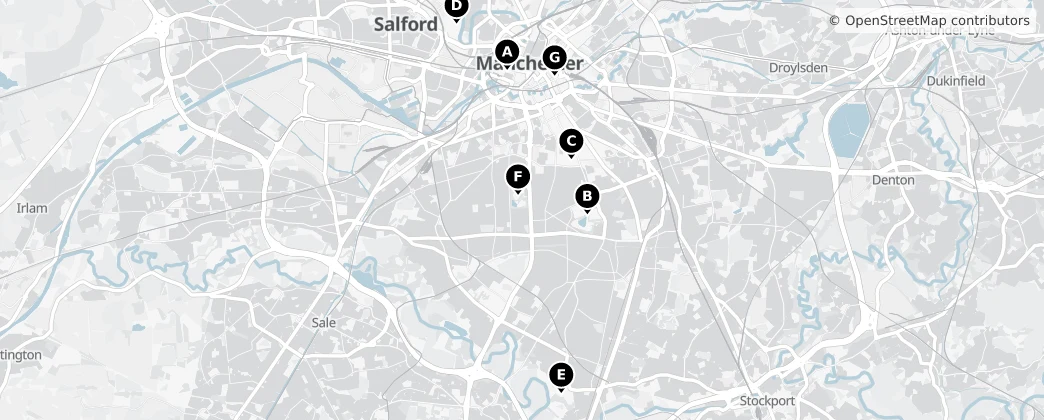 Map of Manchester