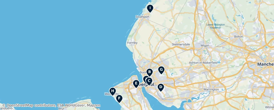 Map of Merseyside