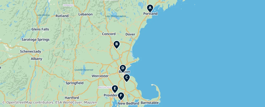 Map of New England